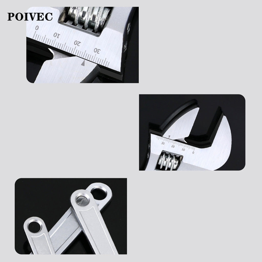 POIVEC Adjustable Wrench, Multi-Function Universal Shifter Spanner, Available in Multiple Sizes