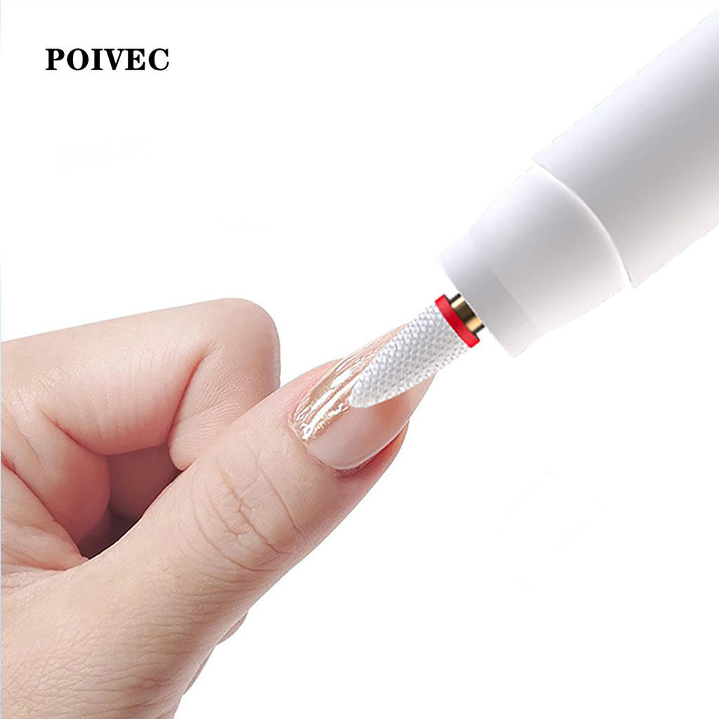 POIVEC Portable Electric Nail Polisher Kit, Manicure Nail Buffer and File Tool for Nail Shaping and Polishing