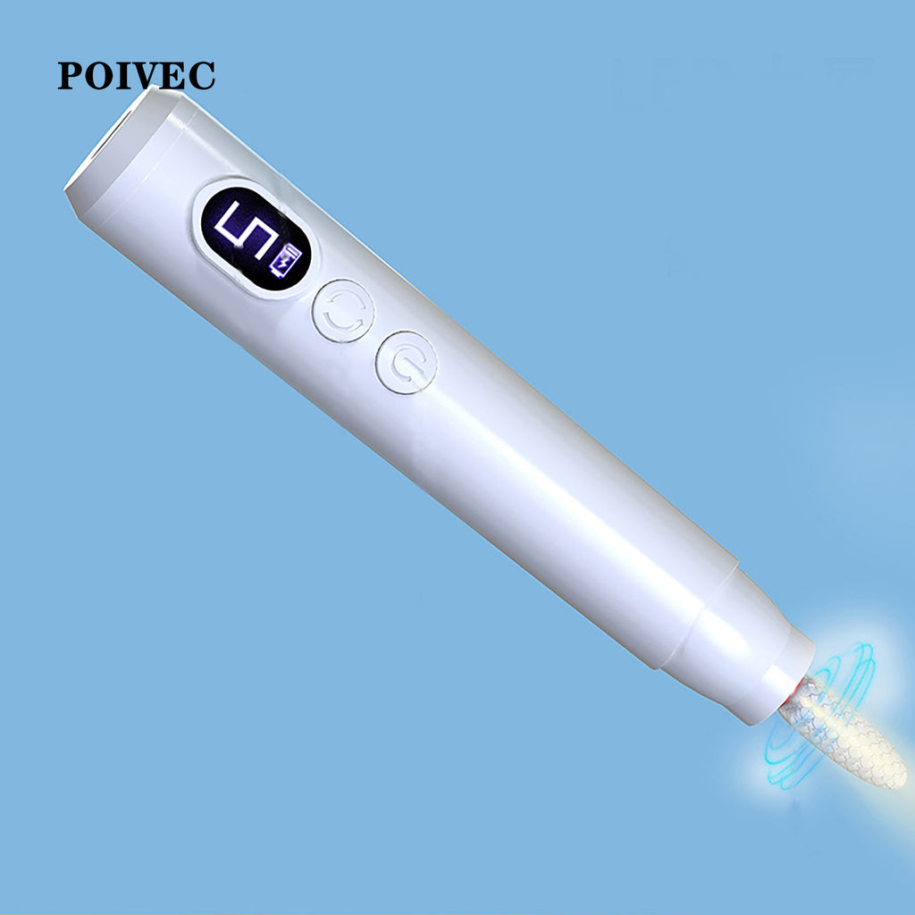 POIVEC Portable Electric Nail Polisher Kit, Manicure Nail Buffer and File Tool for Nail Shaping and Polishing