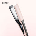 POIVEC Steam Hair Straightener, LCD Ceramic Flat Iron with Adjustable Temperature