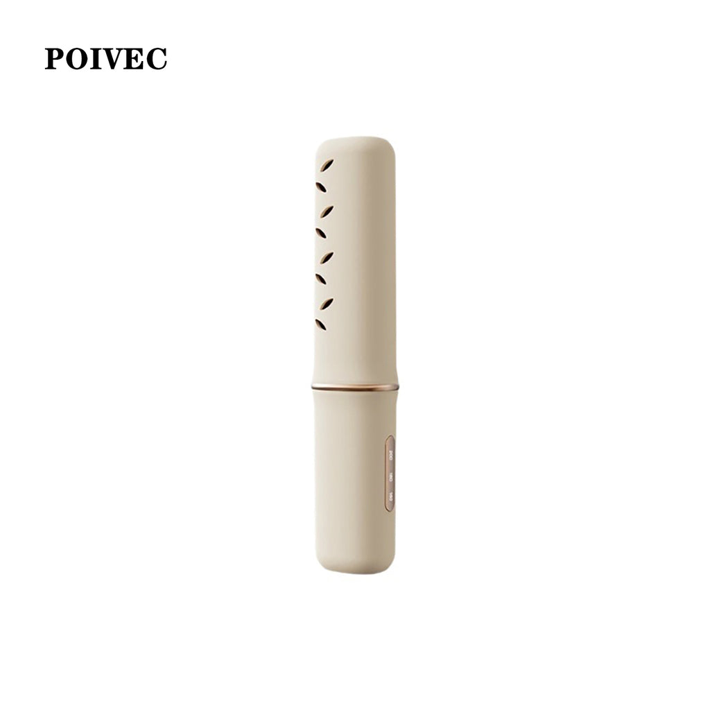 POIVEC Cordless Hair Straightener, Rechargeable Portable Straightening Brush with Dual-Tooth Comb Design