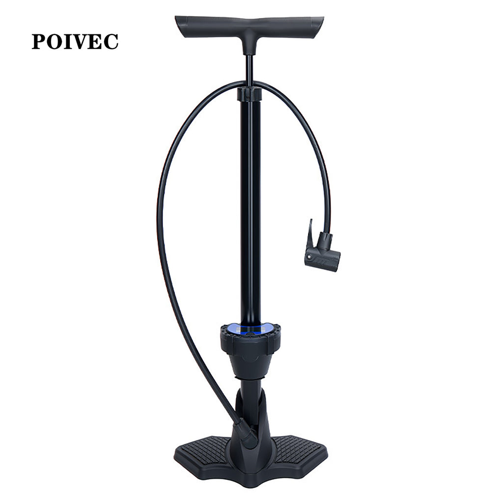 POIVEC Portable Tire Pump with Pressure Gauge, High-Pressure Manual Inflator for Bikes, E-Bikes and Emergency Car Tire Inflation