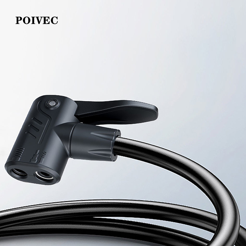 POIVEC Portable Tire Pump with Pressure Gauge, High-Pressure Manual Inflator for Bikes, E-Bikes and Emergency Car Tire Inflation