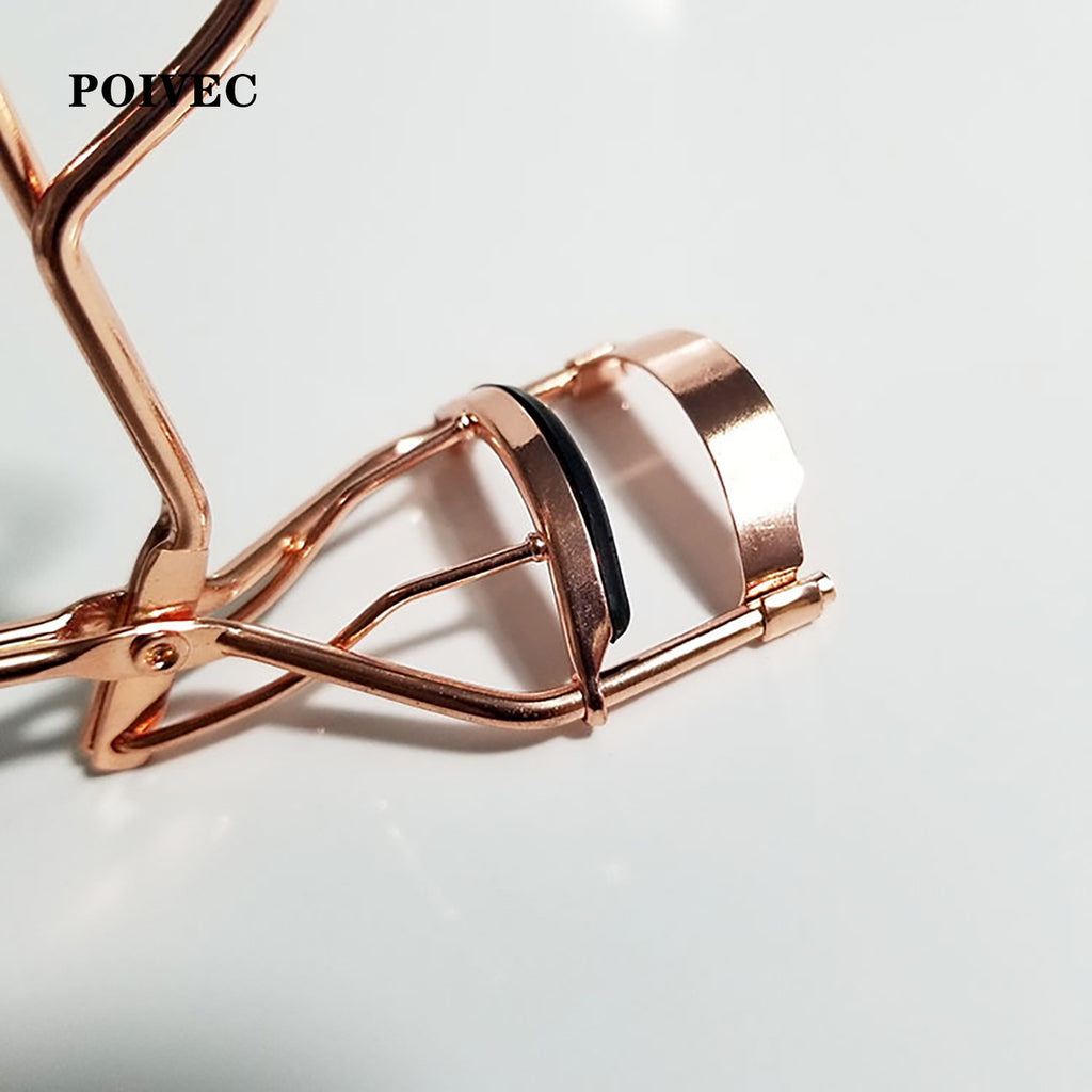 POIVEC Stainless Steel Partial Eyelash Curler, Precision Lash Curling Tool for Corner Lashes and Natural-Looking Curl