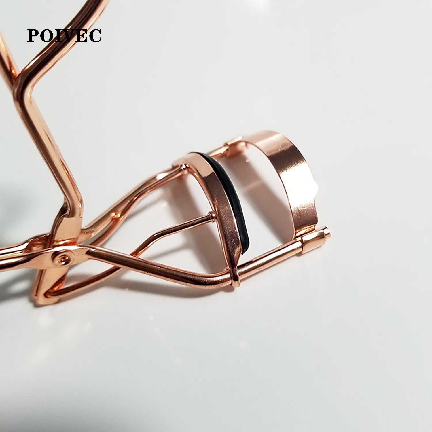 POIVEC Stainless Steel Partial Eyelash Curler, Precision Lash Curling Tool for Corner Lashes and Natural-Looking Curl