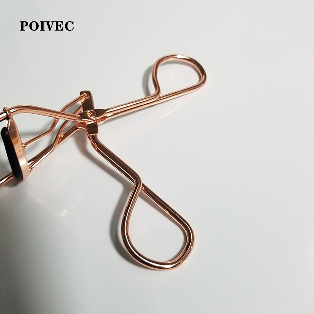 POIVEC Stainless Steel Partial Eyelash Curler, Precision Lash Curling Tool for Corner Lashes and Natural-Looking Curl