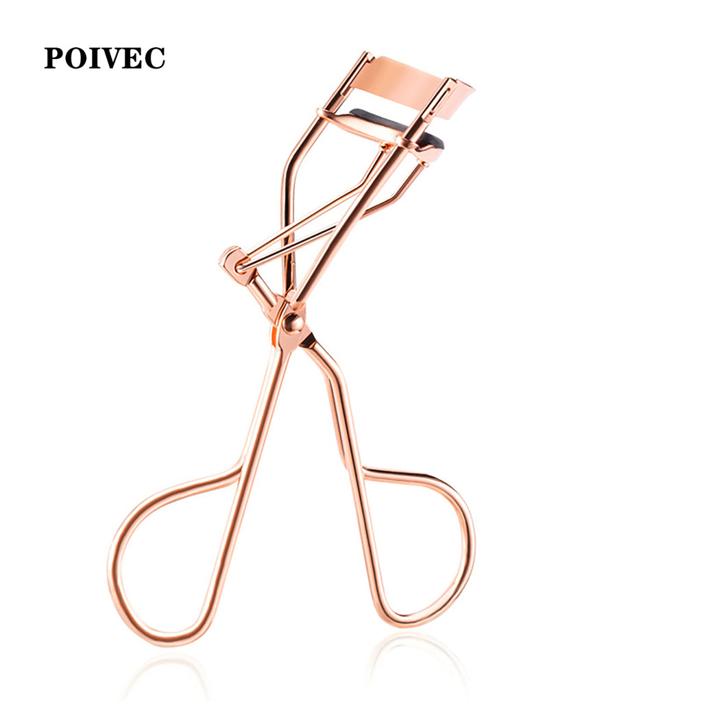 POIVEC Stainless Steel Partial Eyelash Curler, Precision Lash Curling Tool for Corner Lashes and Natural-Looking Curl