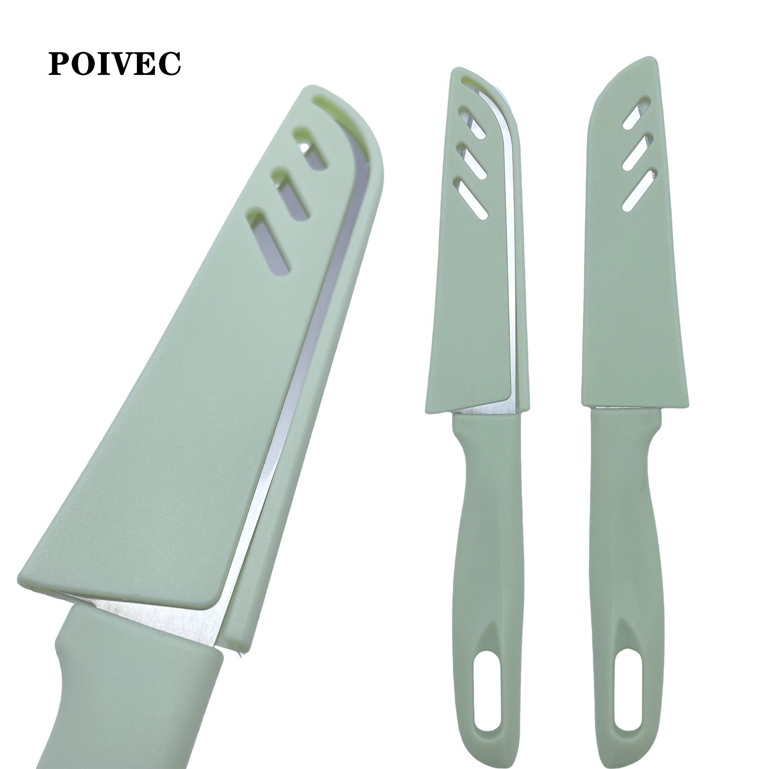 POIVEC Stainless Steel Fruit Paring Knife with Protective Sheath