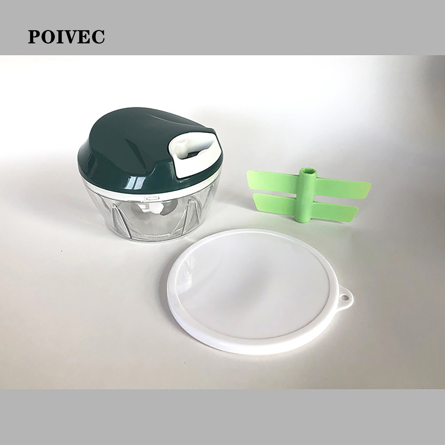 POIVEC Manual Pull String Food Chopper, Multifunctional Hand-Operated Vegetable Chopper
