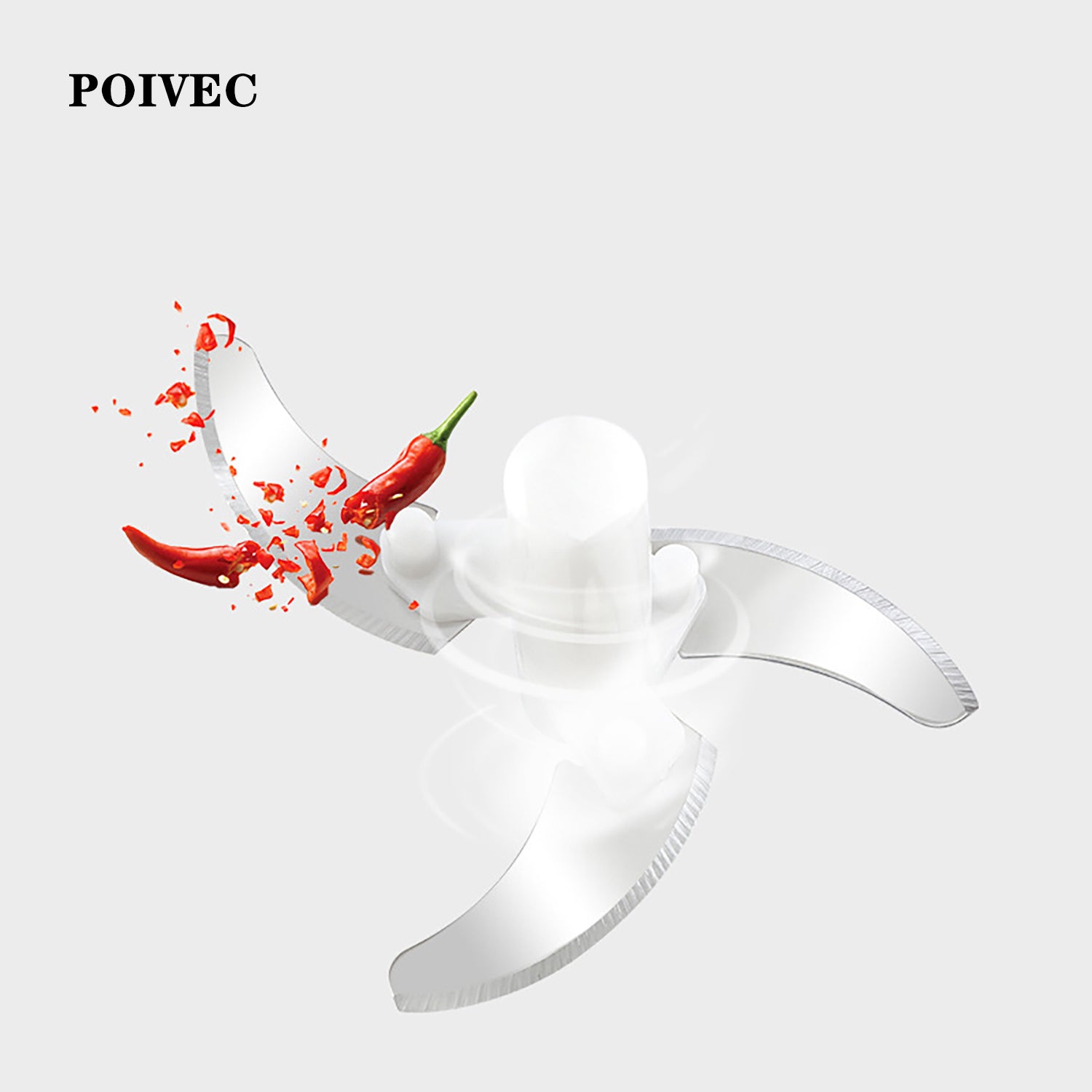 POIVEC Manual Pull String Food Chopper, Multifunctional Hand-Operated Vegetable Chopper