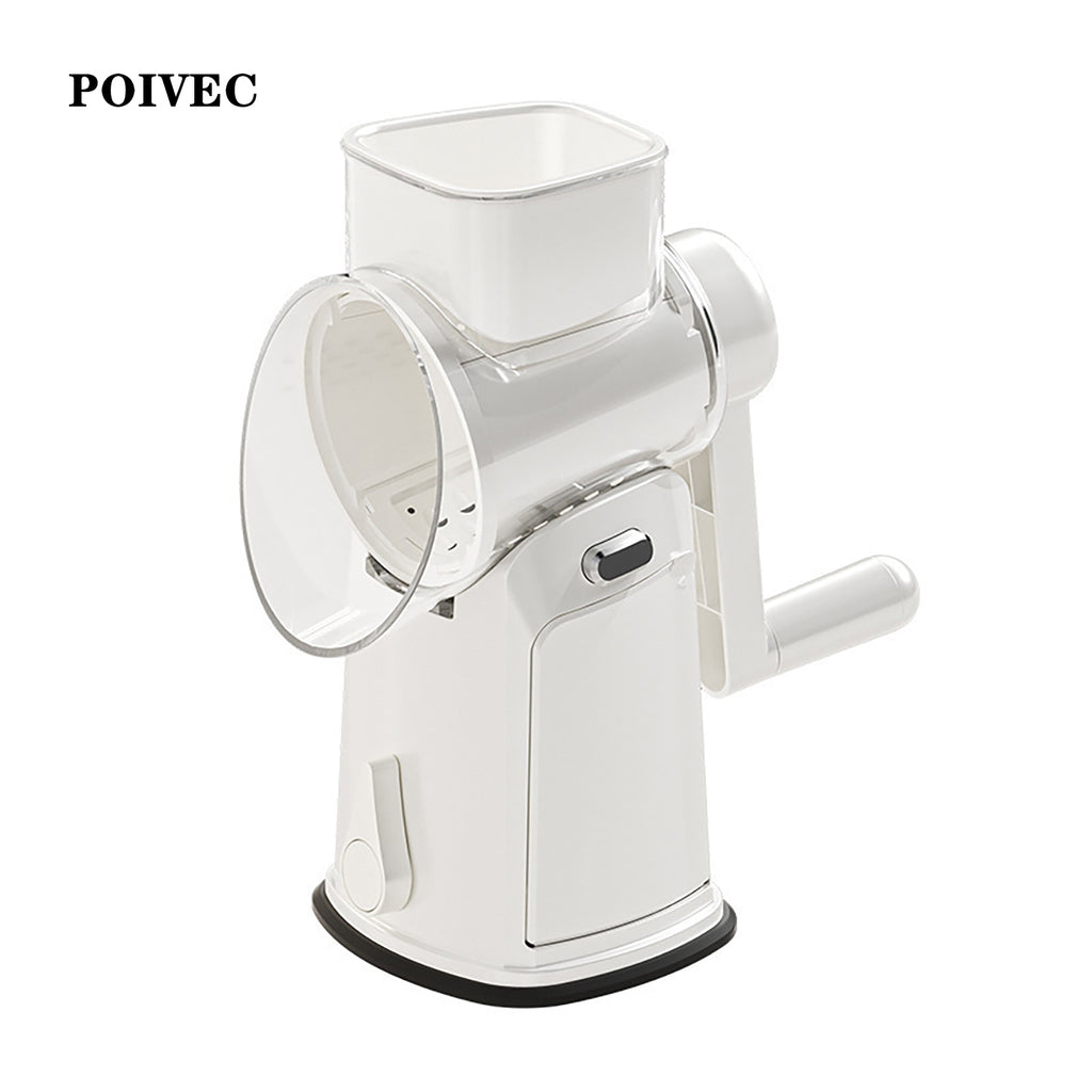 POIVEC Manual Rotary Vegetable Grater, Hand Crank Shredder and Slicer for Fruits and Vegetables