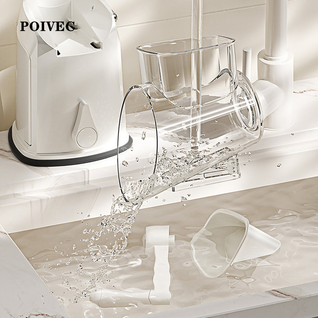 POIVEC Manual Rotary Vegetable Grater, Hand Crank Shredder and Slicer for Fruits and Vegetables