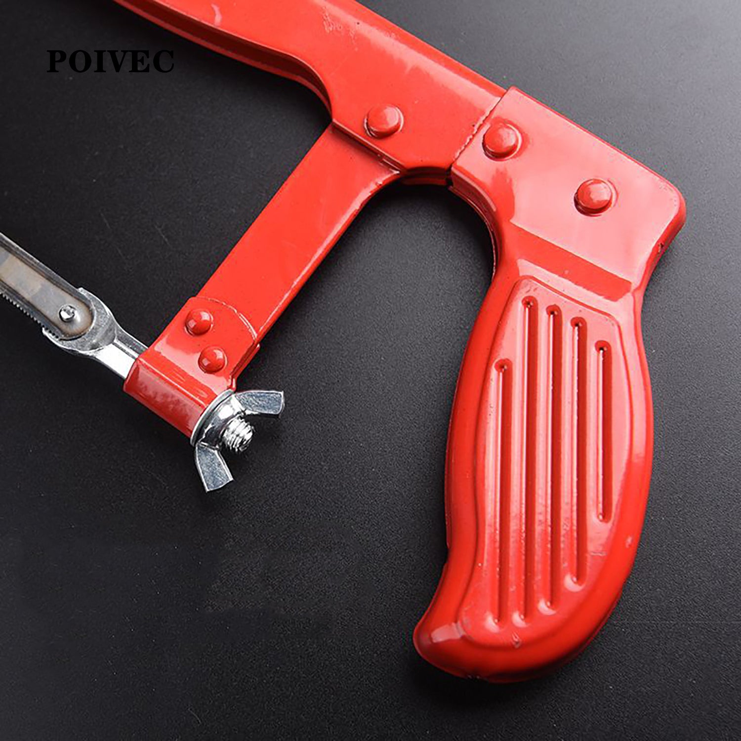 POIVEC Multi-Purpose Hacksaw Frame, Manual Hand Saw with Steel Blade