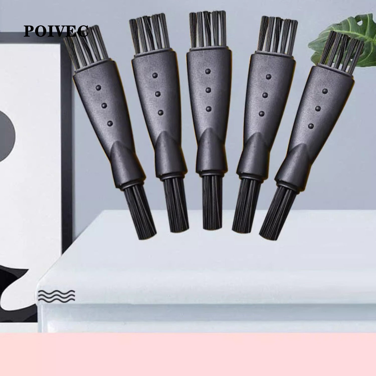 POIVEC Electric Shaver Cleaning Brushes, Small Razor Cleaning Brush for Clipper Blades, Trimmers and Electric Razor Heads