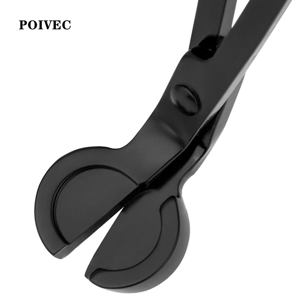 POIVEC Black Stainless Steel Candle Wick Trimmer, Wick Cutter Scissors for Scented Candles