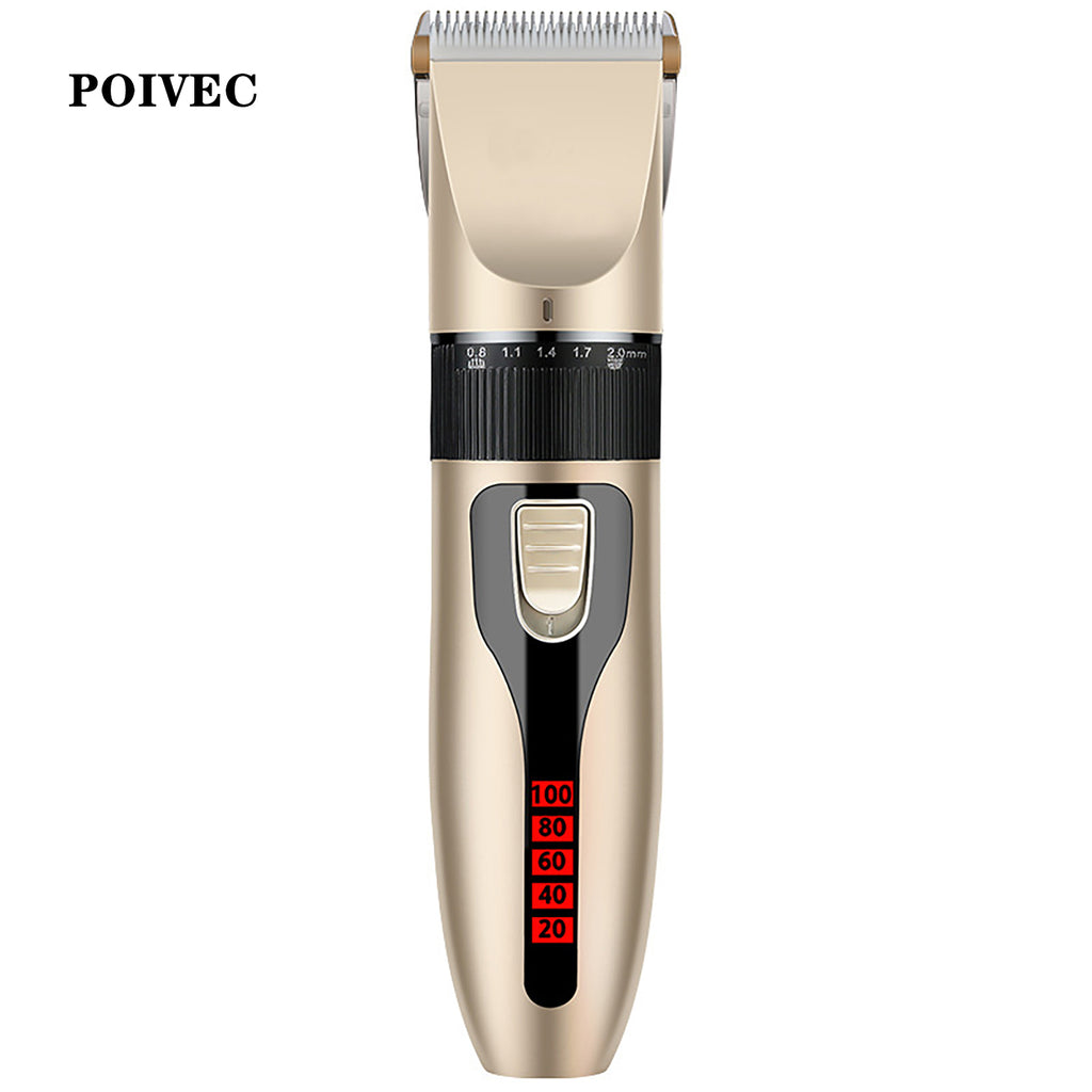 POIVEC Dog Grooming Clippers Kit, Rechargeable Cordless Pet Hair Trimmer, Electric Pet Shaver for Dogs and Cats
