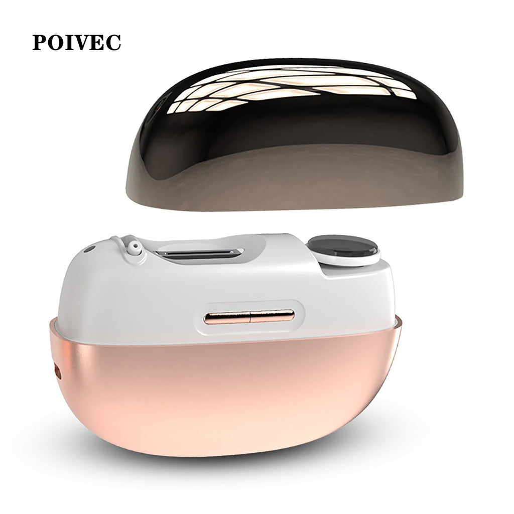 POIVEC Dual-Blade Electric Nail Clipper, Rechargeable Automatic Nail Cutter with Anti-Pinch Design