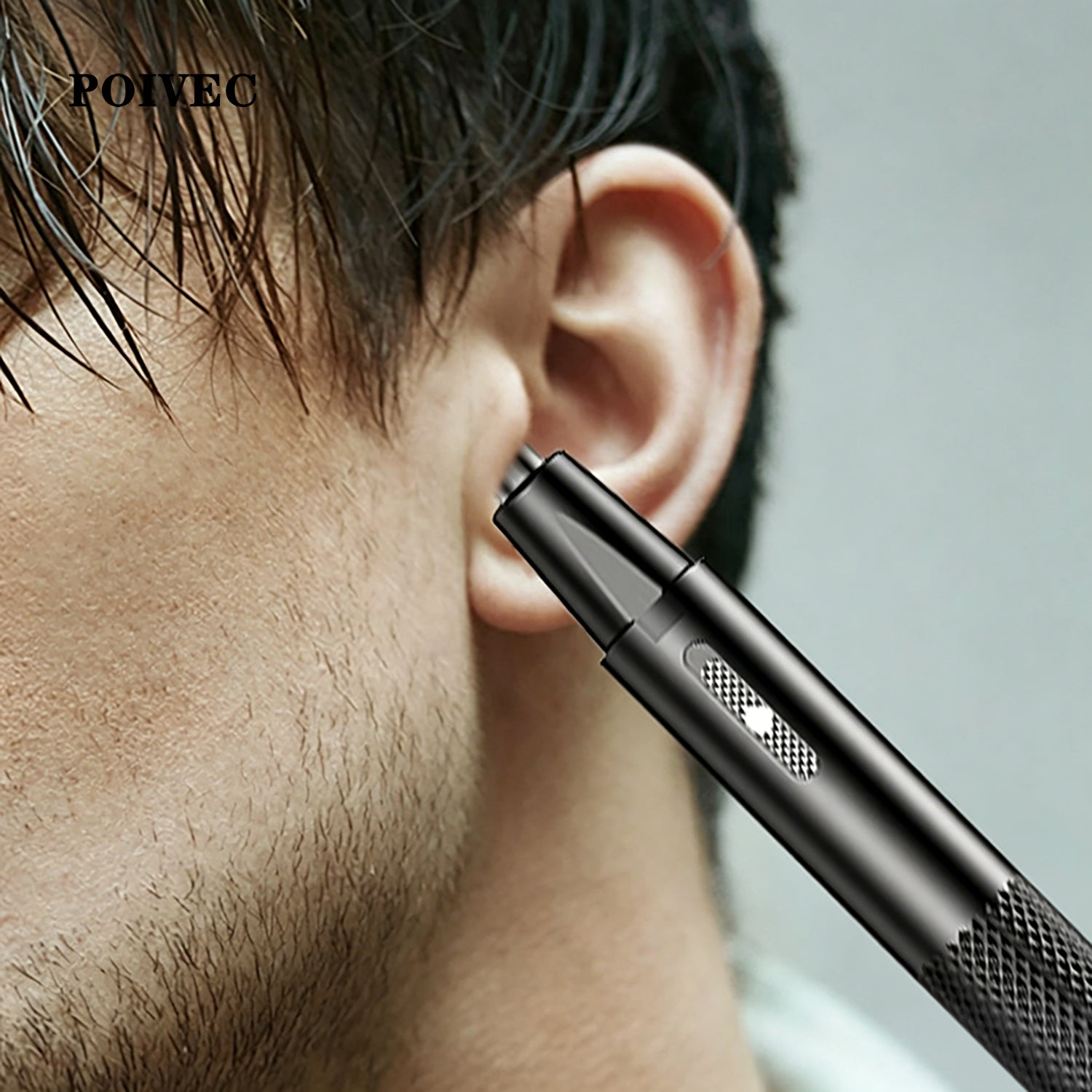 POIVEC USB Rechargeable Nose Hair Trimmer, Mini Electric Ear and Nose Hair Clipper