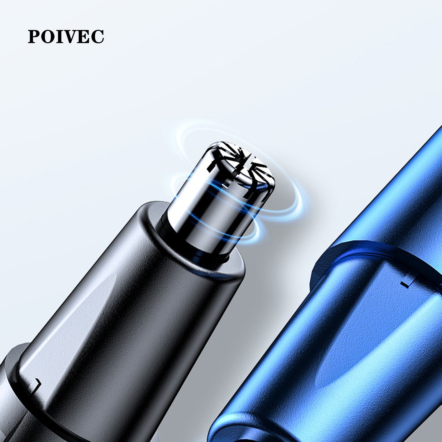 POIVEC USB Rechargeable Nose Hair Trimmer, Mini Electric Ear and Nose Hair Clipper