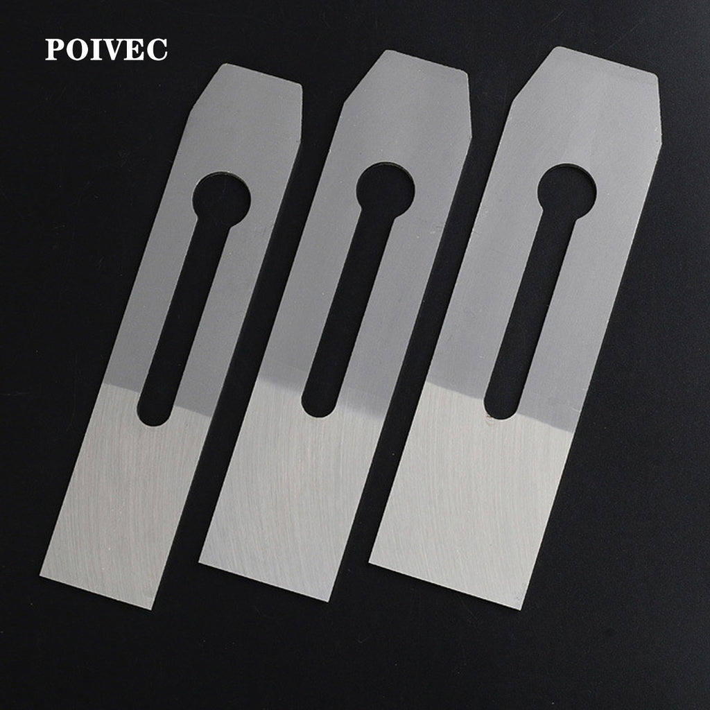 POIVEC HSS Woodworking Plane Blade, High Speed Steel Hand Planer Iron Replacement Blade for Traditional Wood Planes