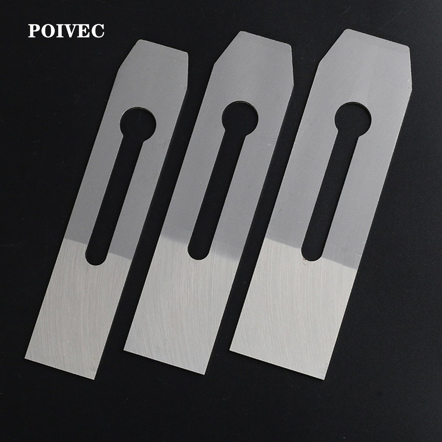 POIVEC HSS Woodworking Plane Blade, High Speed Steel Hand Planer Iron Replacement Blade for Traditional Wood Planes