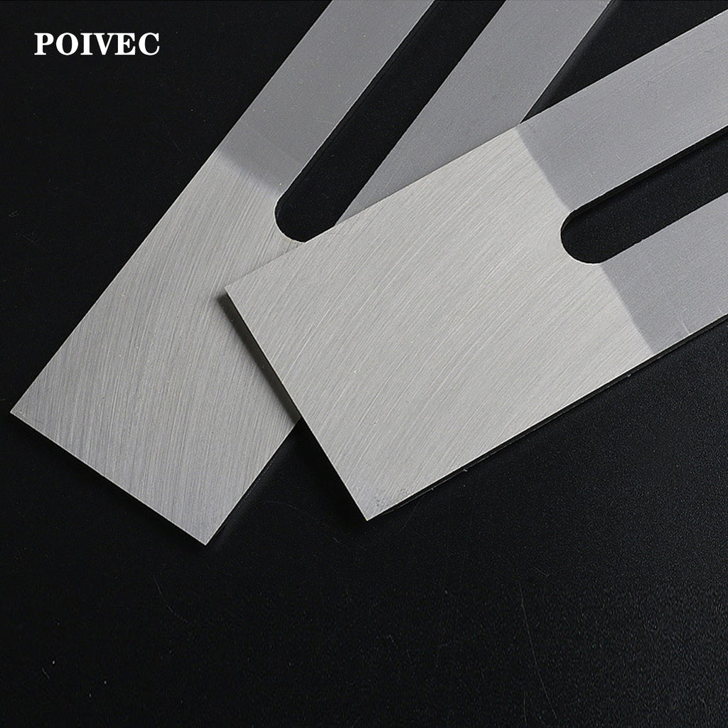 POIVEC HSS Woodworking Plane Blade, High Speed Steel Hand Planer Iron Replacement Blade for Traditional Wood Planes