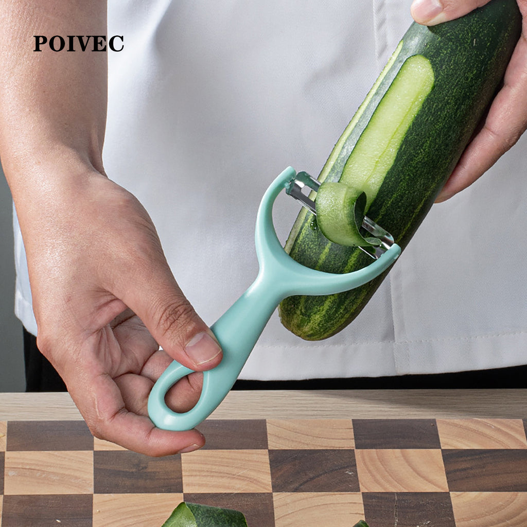 POIVEC Stainless Steel Vegetable Peeler, Multi-Purpose Potato Fruit Peeler and Kitchen Peeling Tool