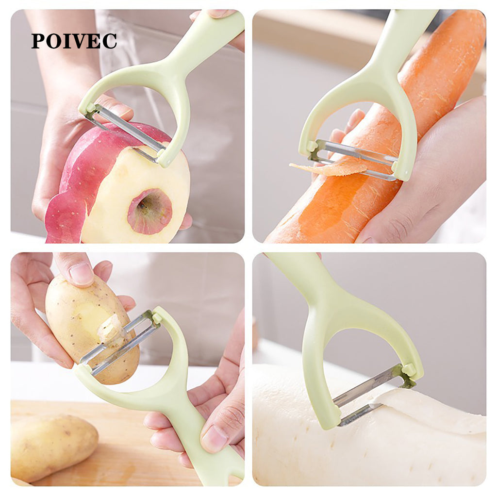 POIVEC Stainless Steel Vegetable Peeler, Multi-Purpose Potato Fruit Peeler and Kitchen Peeling Tool