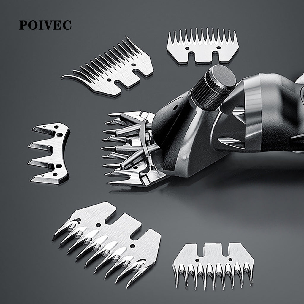 POIVEC Electric Sheep Clipper Blades Set, Universal Wool Shears Blade and Comb Replacement Cutter Head for Sheep, Goats and Livestock Grooming