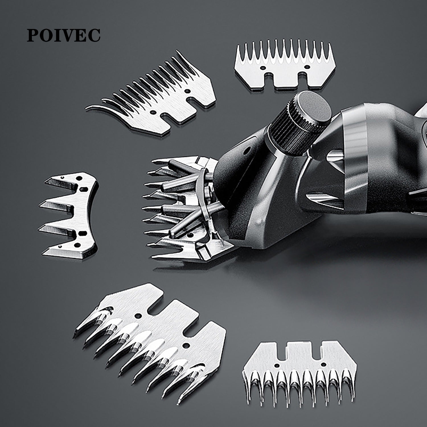 POIVEC Electric Sheep Clipper Blades Set, Universal Wool Shears Blade and Comb Replacement Cutter Head for Sheep, Goats and Livestock Grooming