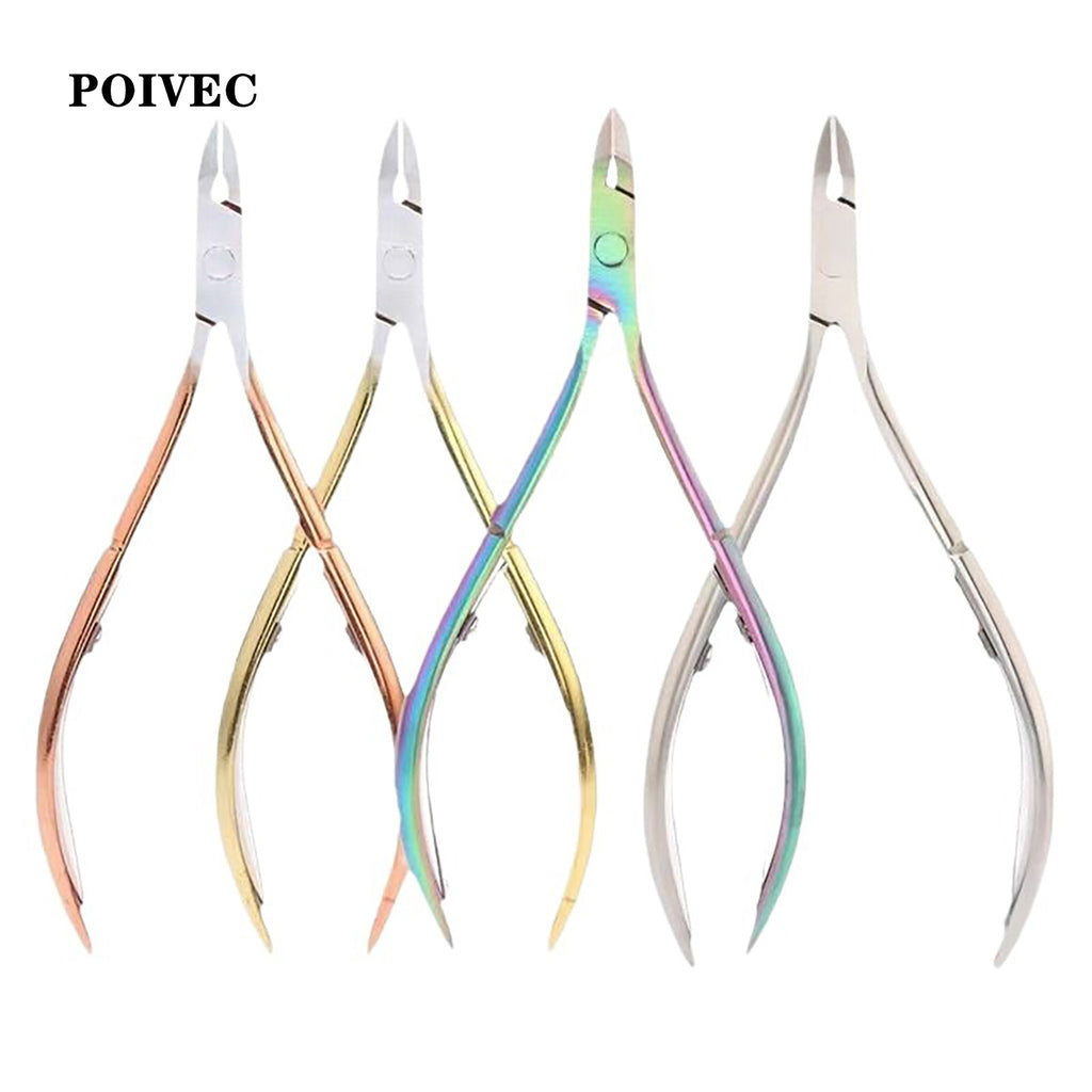 POIVEC Stainless Steel Cuticle Nipper, Nail Cuticle Cutter and Hangnail Trimmer