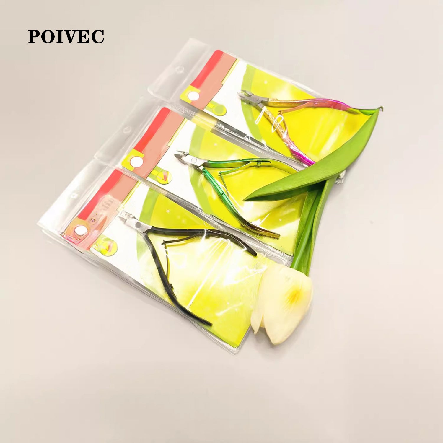 POIVEC Stainless Steel Cuticle Nipper, Nail Cuticle Cutter and Hangnail Trimmer