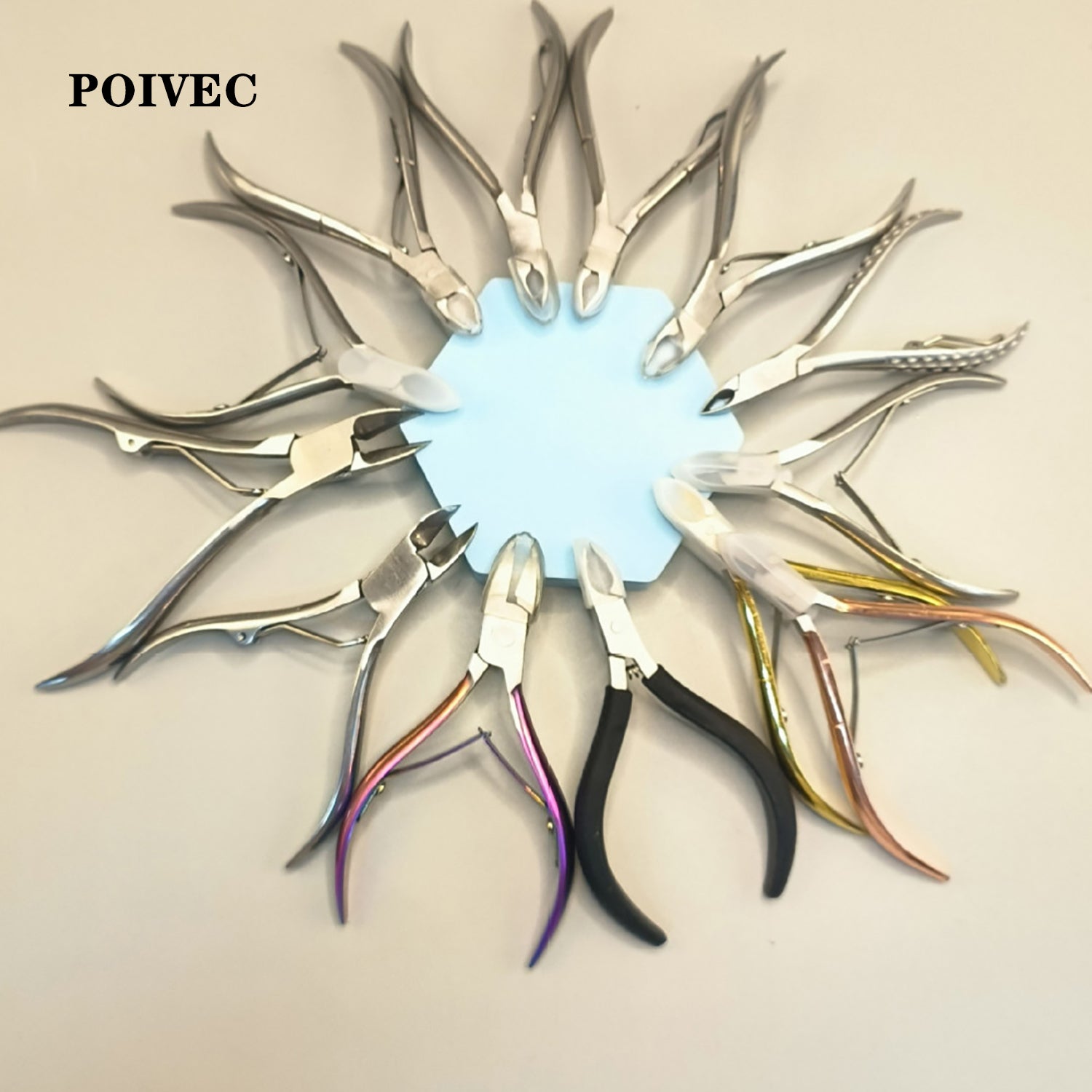 POIVEC Stainless Steel Cuticle Nipper, Nail Cuticle Cutter and Hangnail Trimmer