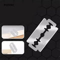 POIVEC 10PCS Double Edge Safety Razor Blades, Stainless Steel Shaving Blade Refills