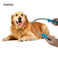 POIVEC Dog and Cat Deshedding Brush, Pet Grooming Hair Remover Comb with Single Loop and Double Loop Design